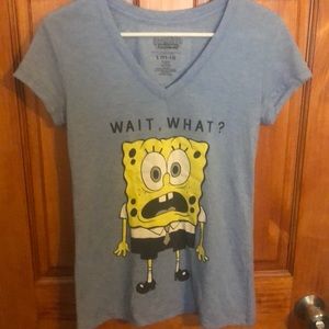 Comfy Spongebob Squarepants Blue V-Neck